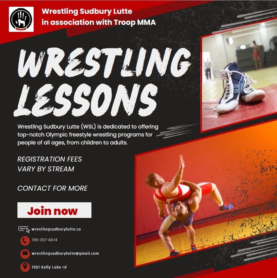 Wrestling Sudbury Lutte logo